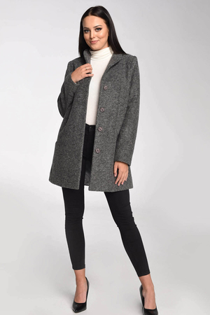 Elegantní a jednoduchý dámský kabát se stojáčkem z pravé vlny se velmi dobře kombinuje, ať už se budete snažit o